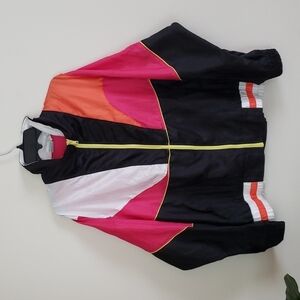 Vintage colorblocked windbreaker jacket, women's size XL